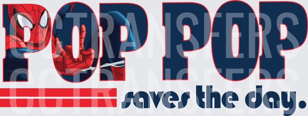 Pop Pop Saves The Day Superhero Web Slinger (DTF)