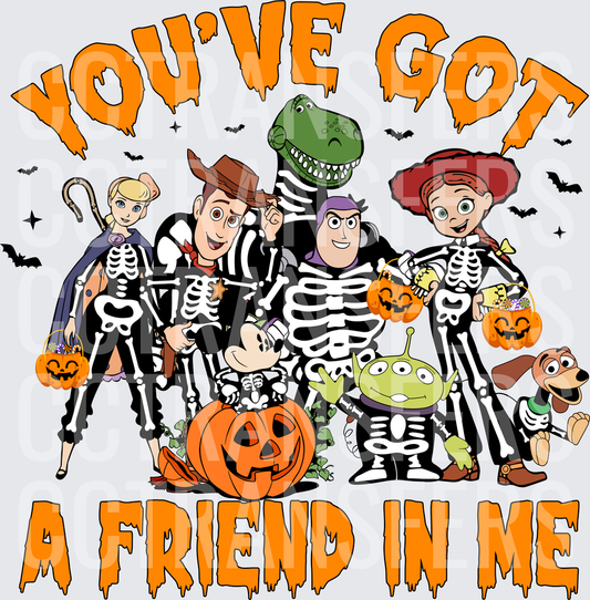 You've Got A Friend In Me Halloween Skeleton Toy Squad (DTF)