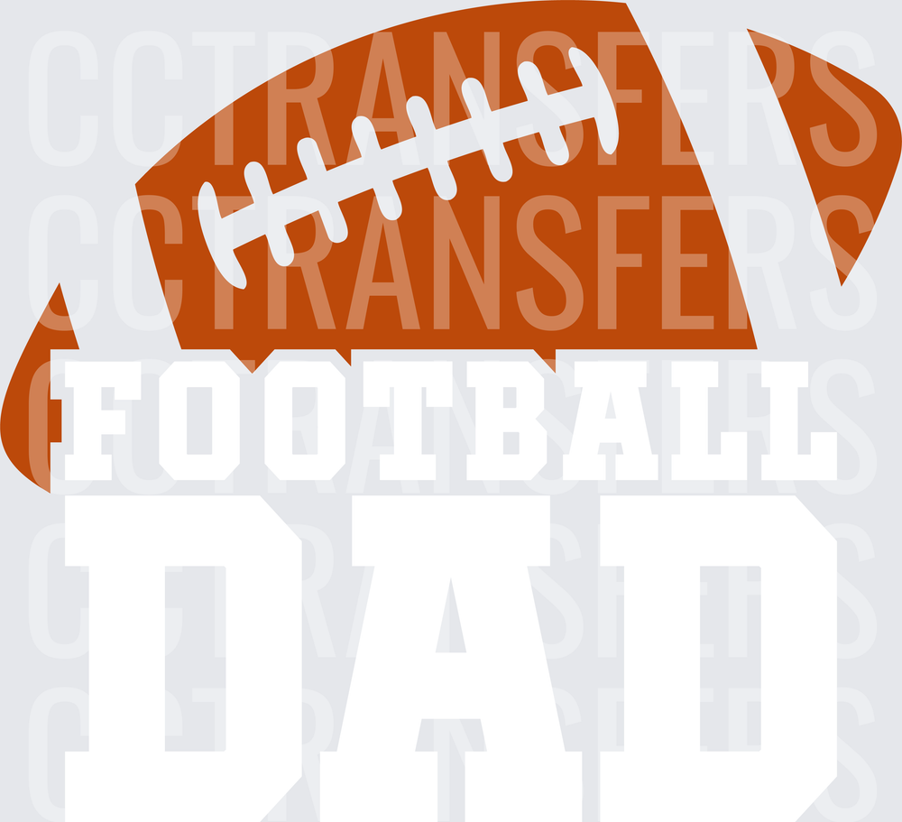 Brown Football Silhouette Flat Design (DTF)