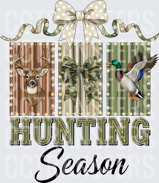 Hunting Season Deer Buck Mallard Duck Camo Bow Gift (DTF)