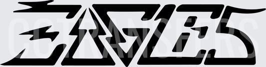 Classic Rock Band Logo Black Bold Lettering (DTF)