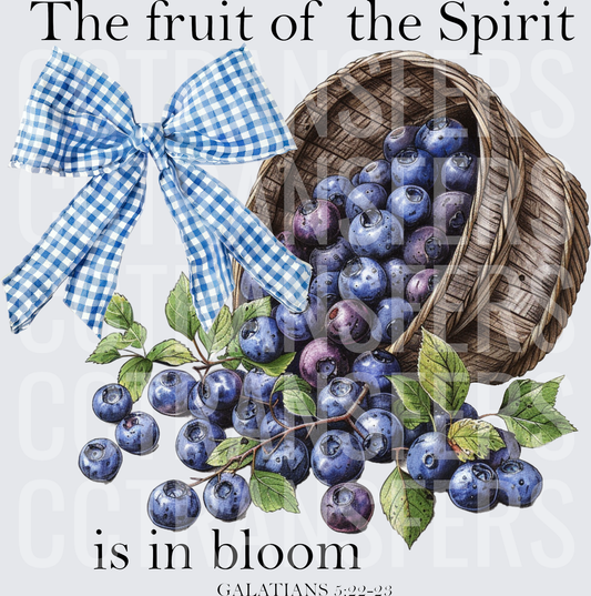 The Fruit of the Spirit Is in Bloom Blueberry Basket (DTF)