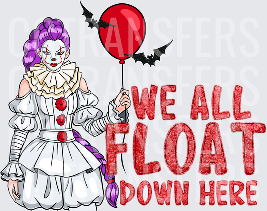 We All Float Down Here Purple Hair Clown Girl (DTF)