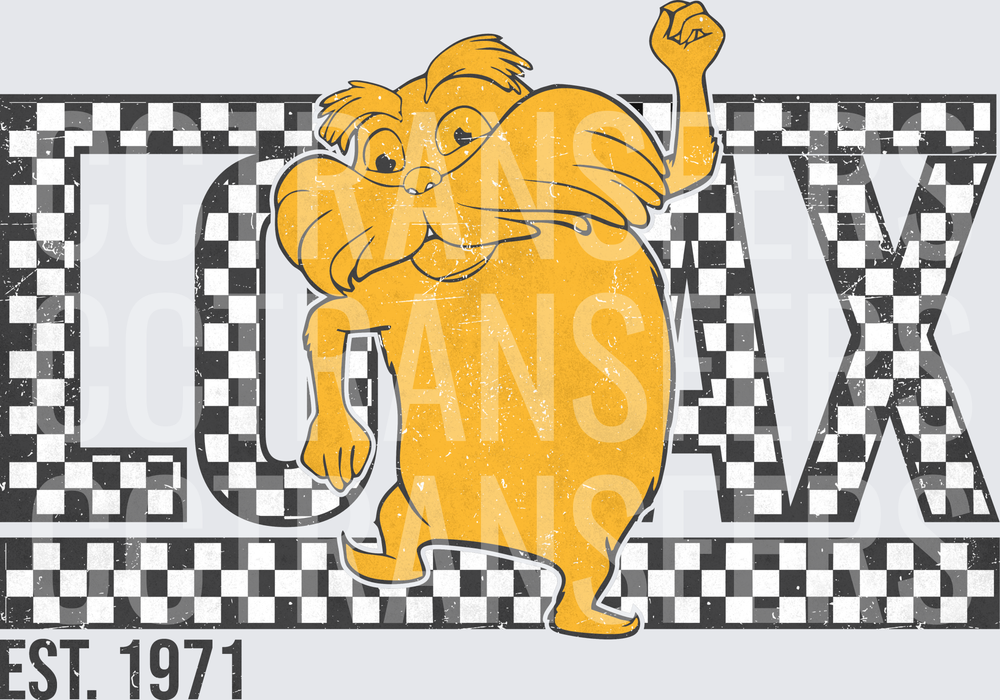 Fuzzy Yellow Character Est. 1971 Checkered Vintage (DTF)