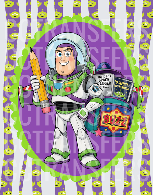 Space Ranger Back to School Pencil Backpack DTF
