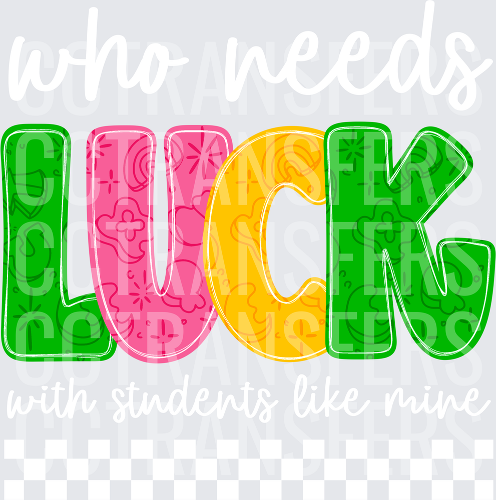Colorful LUCK Bold Letters St. Patrick's Day (DTF)