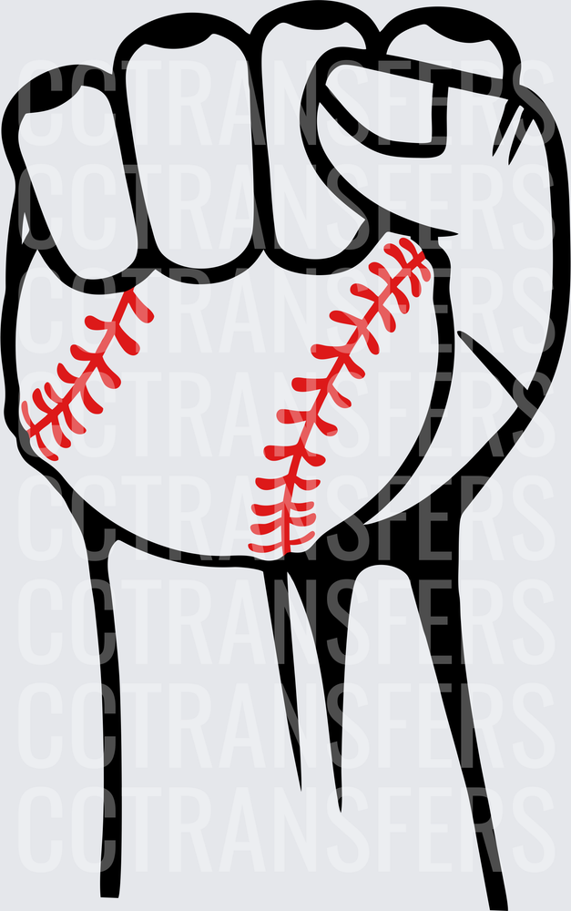 Baseball Fist Raised Power Graphic (DTF)