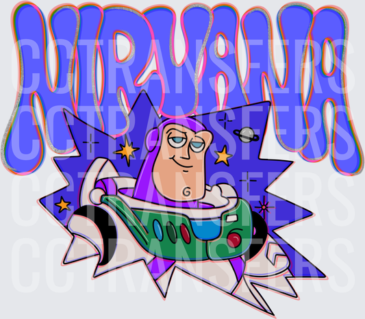 Nirvana Space Ranger Astronaut Groovy Retro (DTF)