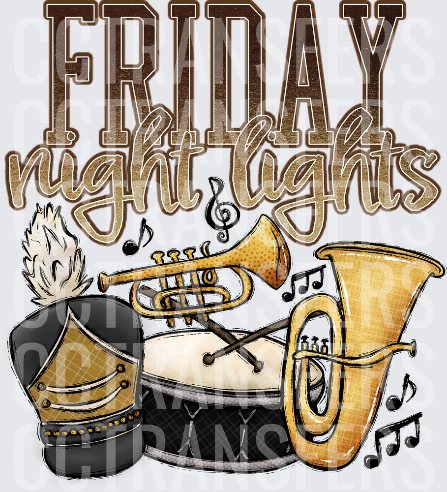 Friday Night Lights Marching Band Instruments (DTF)
