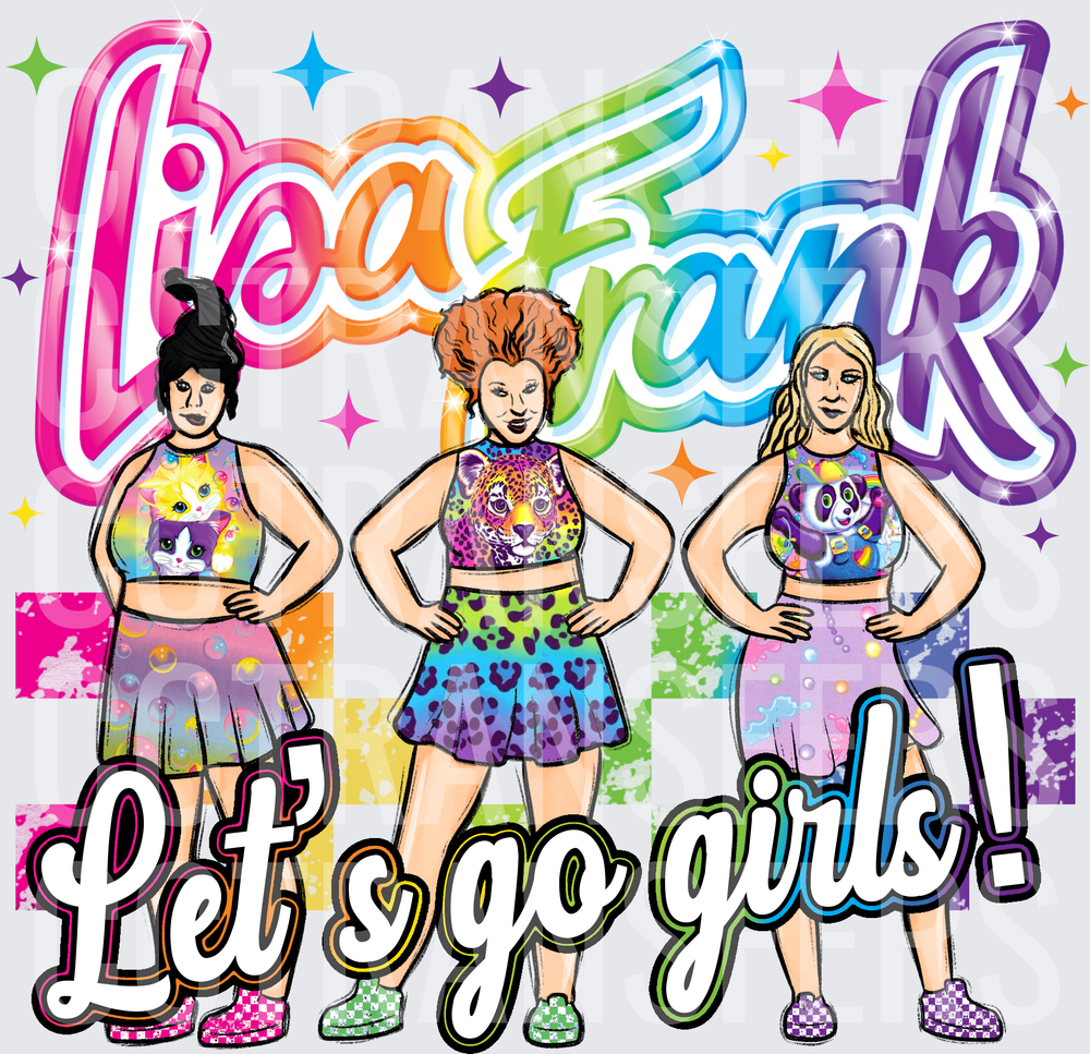Rainbow Girls Squad Let's Go Girls Colorful Pop Art (DTF)