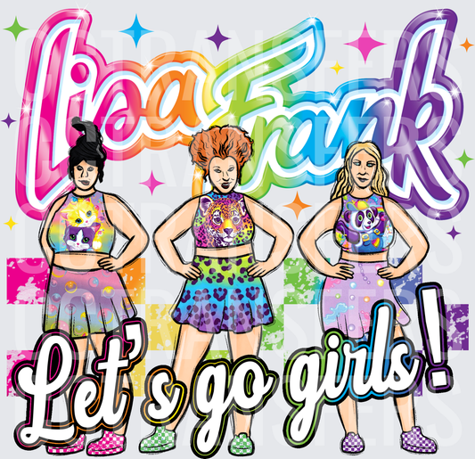 Rainbow Girls Squad Let's Go Girls Colorful Pop Art (DTF)