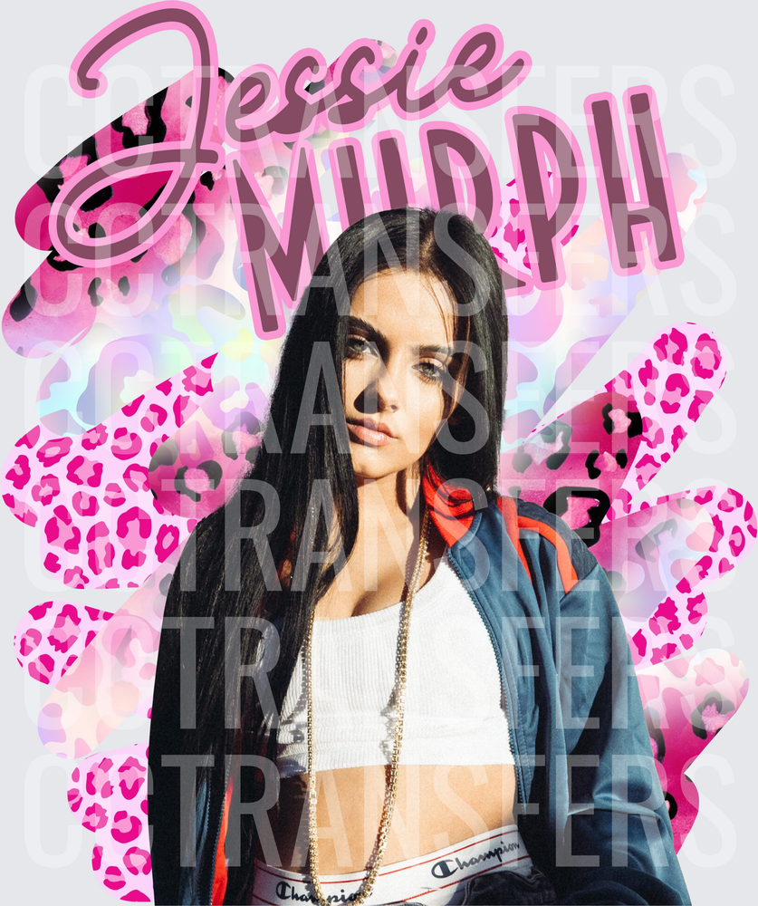 Pink Leopard Print Holographic Background (DTF)
