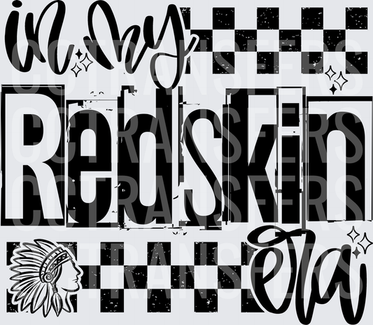 In My Redskin Era Checkered Native Chief (DTF)