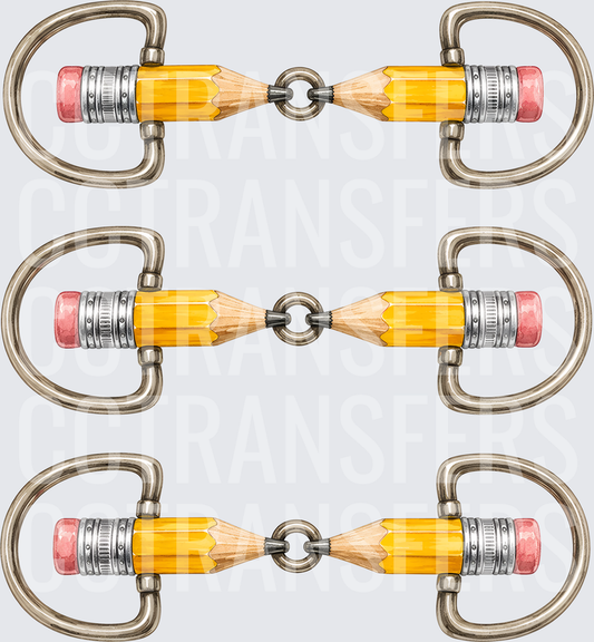 Pencil Horse Bit Snaffle Three-Pack Equestrian (DTF)