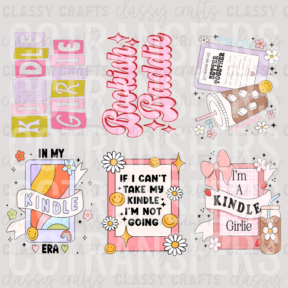 Kindle Girlie Bookish Baddie Reader Era Bundle (DTF)