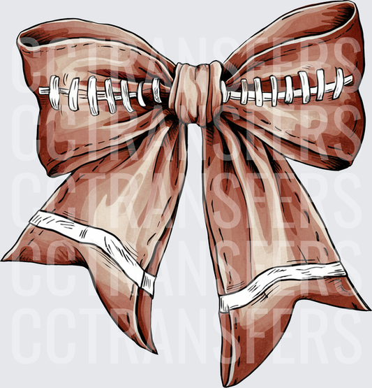 Football Lace Cheer Bow (DTF)