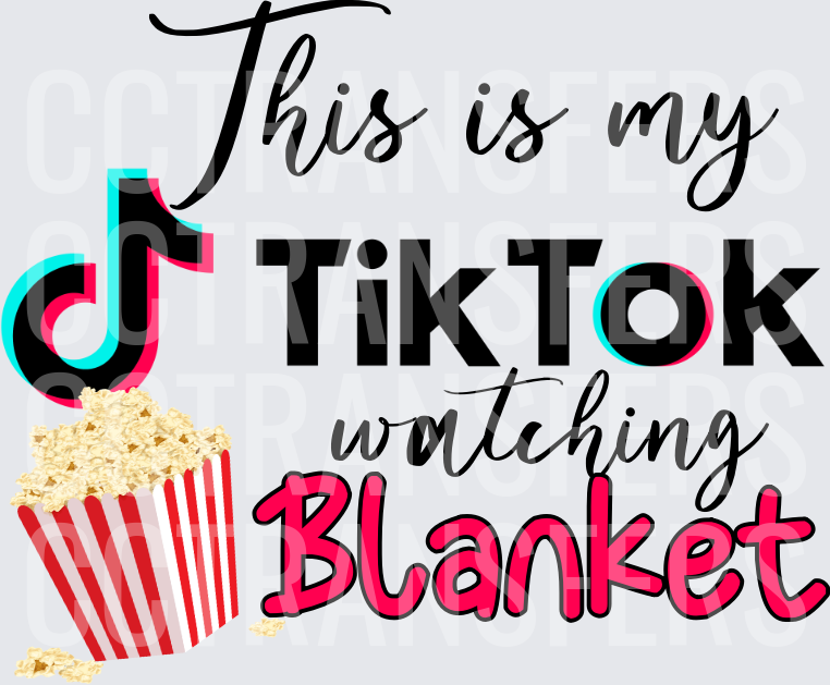 This Is My Watching Blanket Script with Popcorn (DTF)