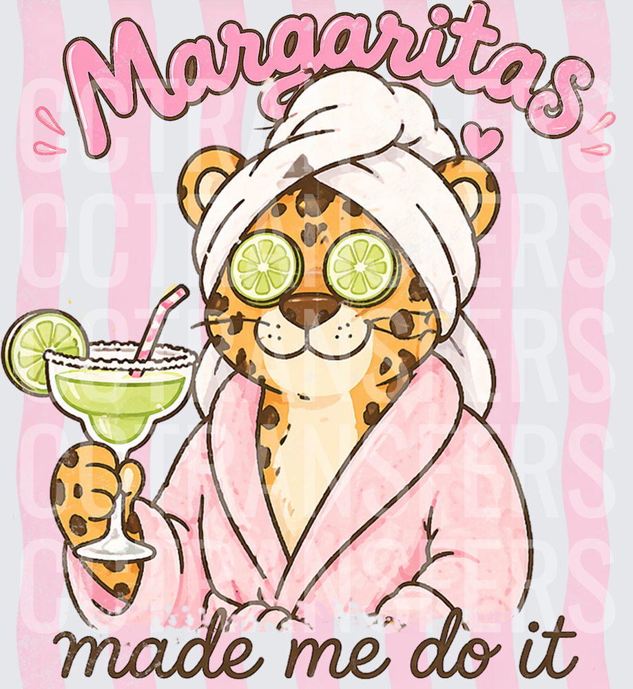 Margaritas Made Me Do It Spa Leopard (DTF)