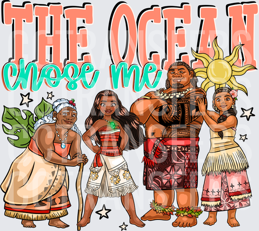 The Ocean Chose Me Polynesian Princess Group (DTF)