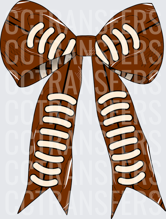 Football Texture Bow with Laces (DTF)