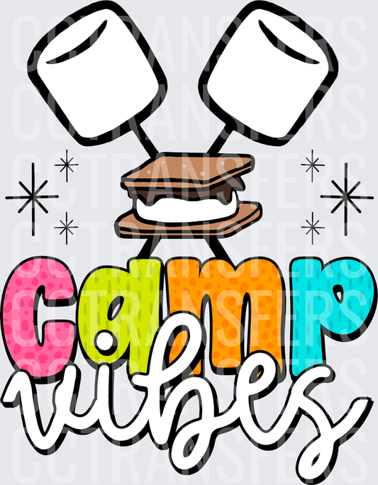 Camp Vibes S'mores Roasting Sticks Colorful (DTF)