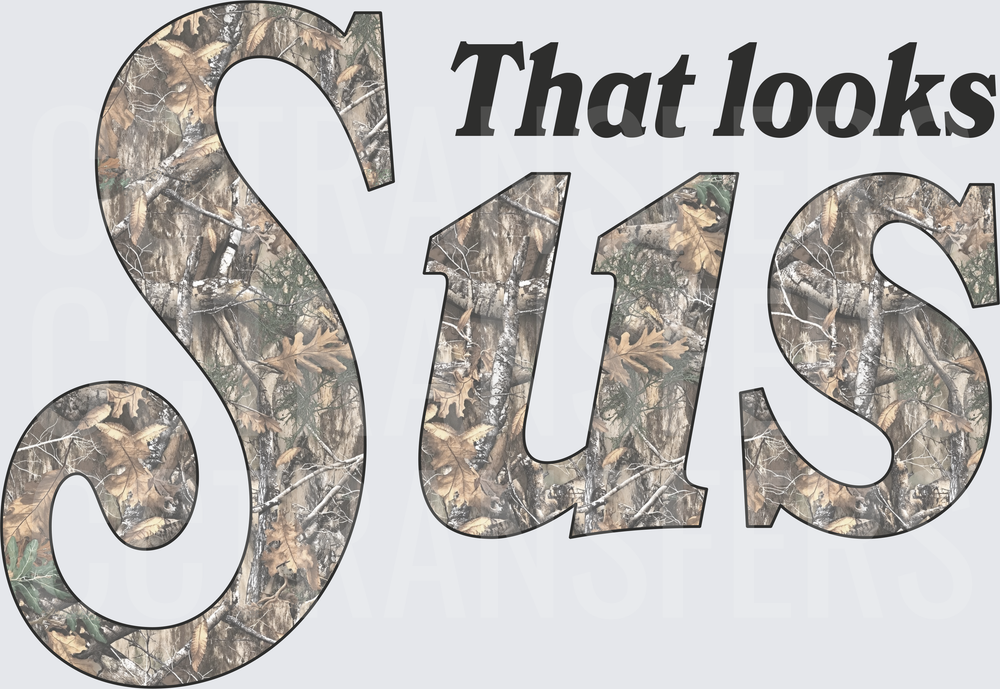 That Looks Sus Camo Text Design (DTF)