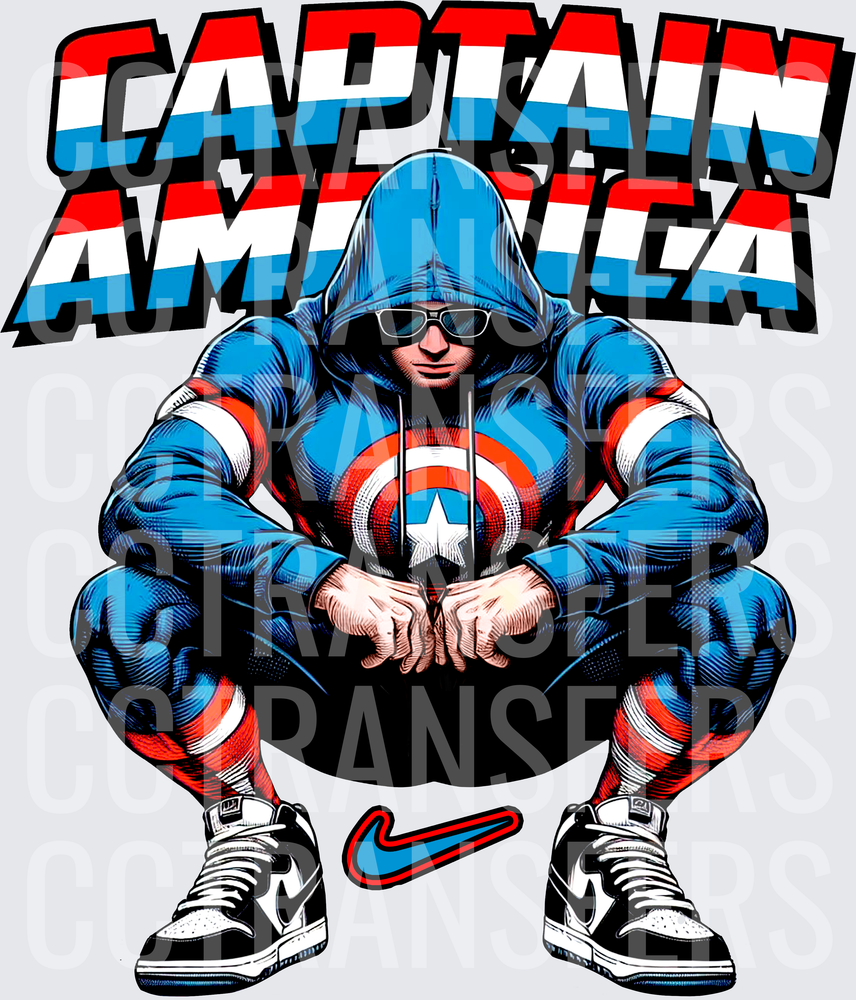 America Streetwear Hoodie Sneakers Swoosh Logo (DTF)