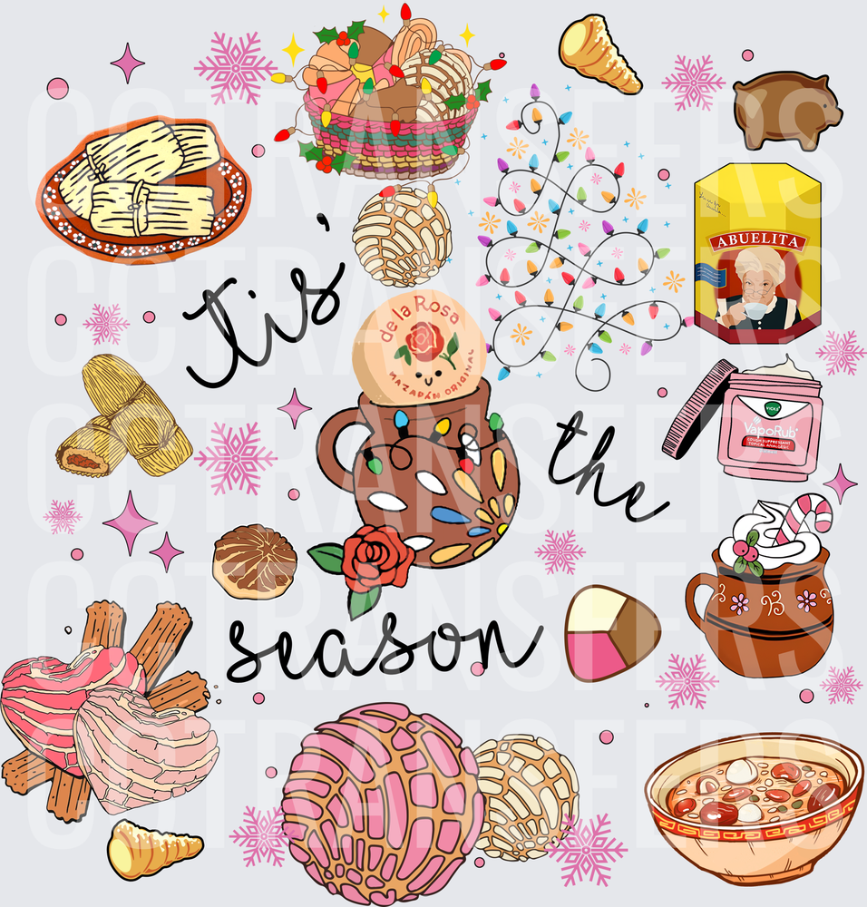 Tis the Season Mexican Holiday Treats Collage (DTF)
