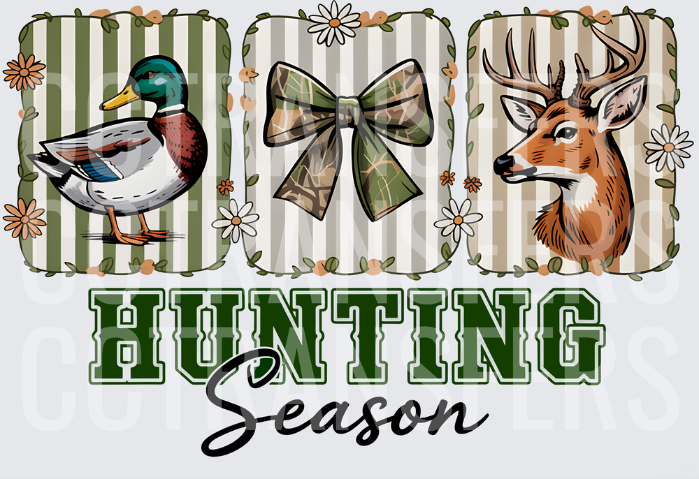 Hunting Season Mallard Duck Camo Bow Buck Deer (DTF)