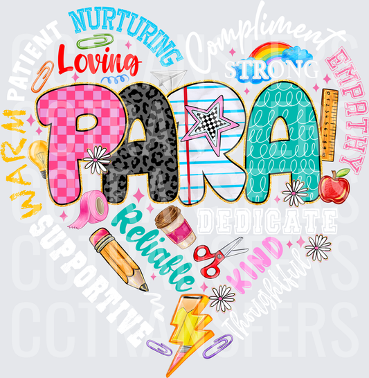Para Heart Nurturing Loving Kind Reliable Strong Warm Empathy (DTF)