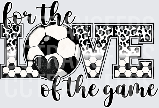 For The Love Of The Game Soccer Leopard Print (DTF)