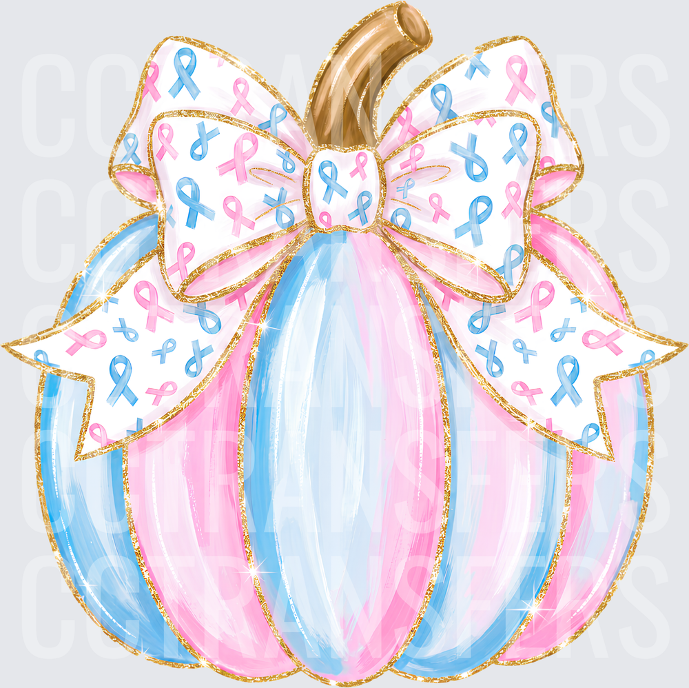 Pink Blue Awareness Ribbon (DTF)