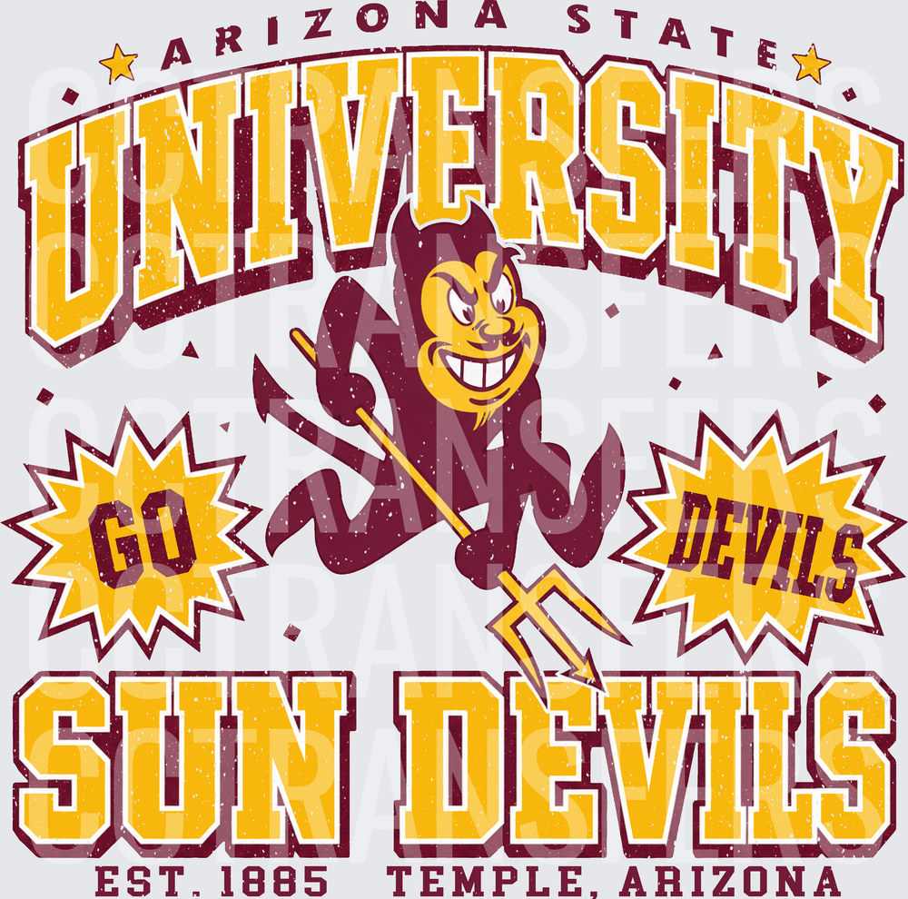 Arizona State University Sun Devils Go Devils EST 1885 (DTF)