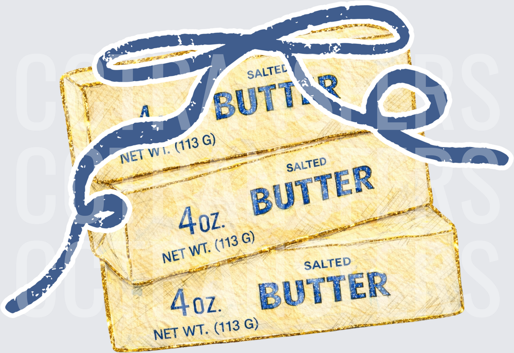 Stacked Salted Butter Sticks Gift Bow Funny Foodie (DTF)