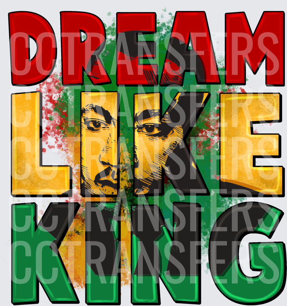 Dream Like King Civil Rights Leader Portrait (DTF)