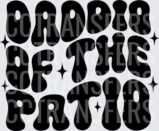 Daddio Of The Patio Retro Groovy Bold Text (DTF)