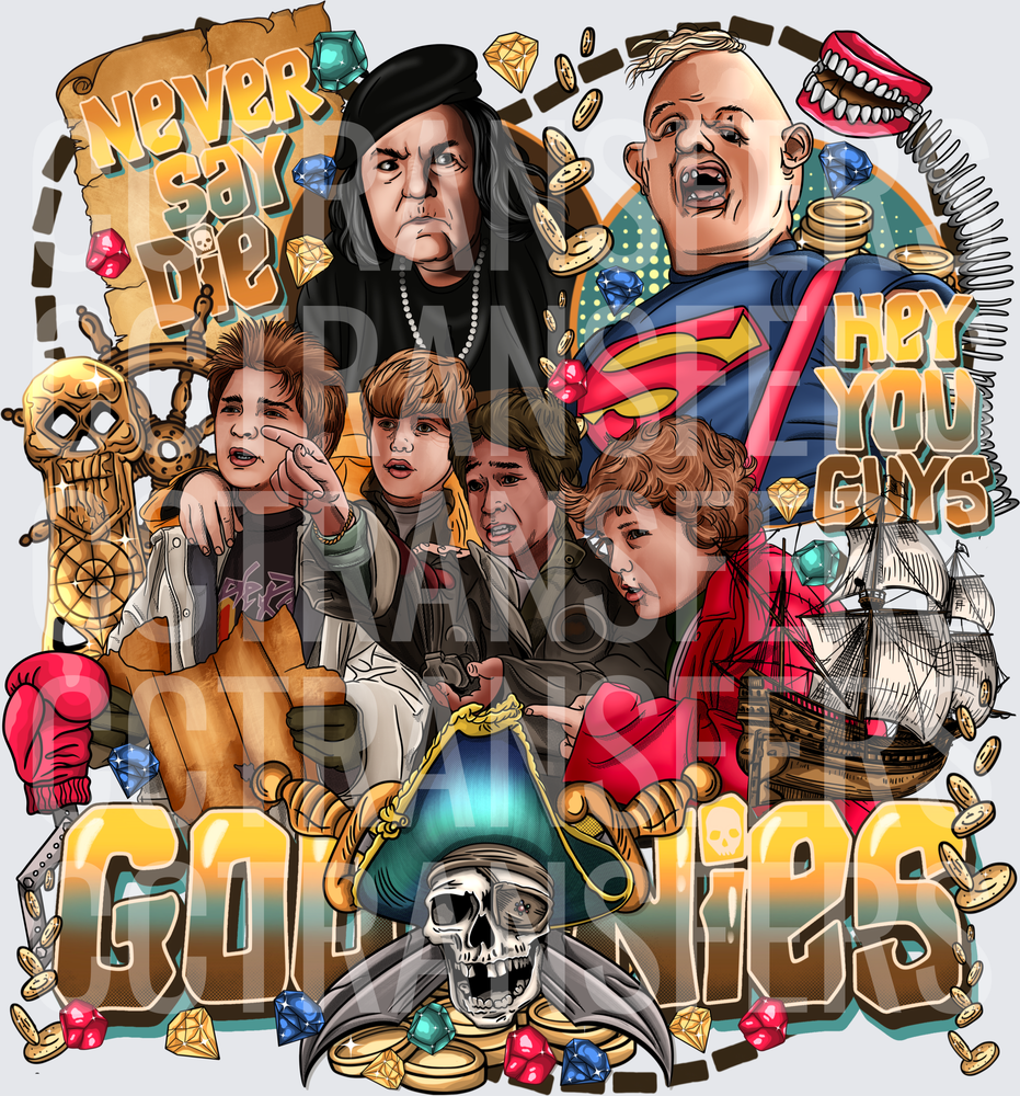 Goonies Never Say Die Hey You Guys Cast Fan Art (DTF)