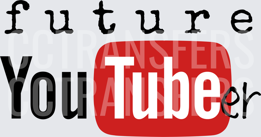 Future YouTubeer Red Play Button Logo Design (DTF)