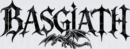 Basgiath Gothic Blackletter Text with Dragon (DTF)