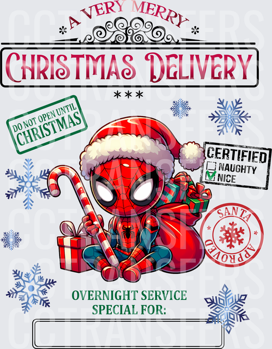 Web Superhero Santa Sack Transfer - (DTF)