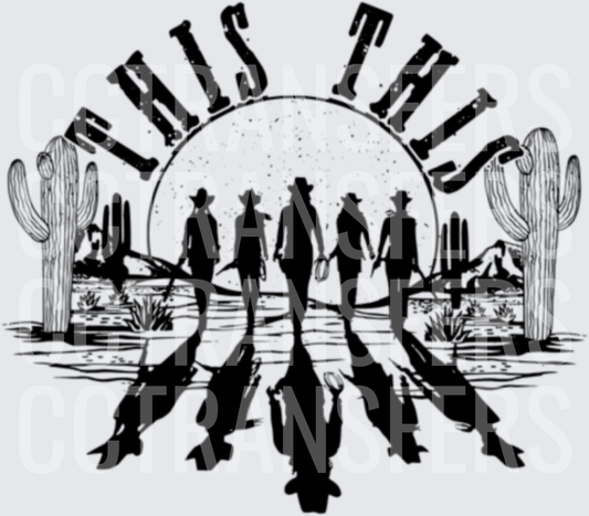 This This Cowgirl Squad Desert Sunset Silhouette (DTF)
