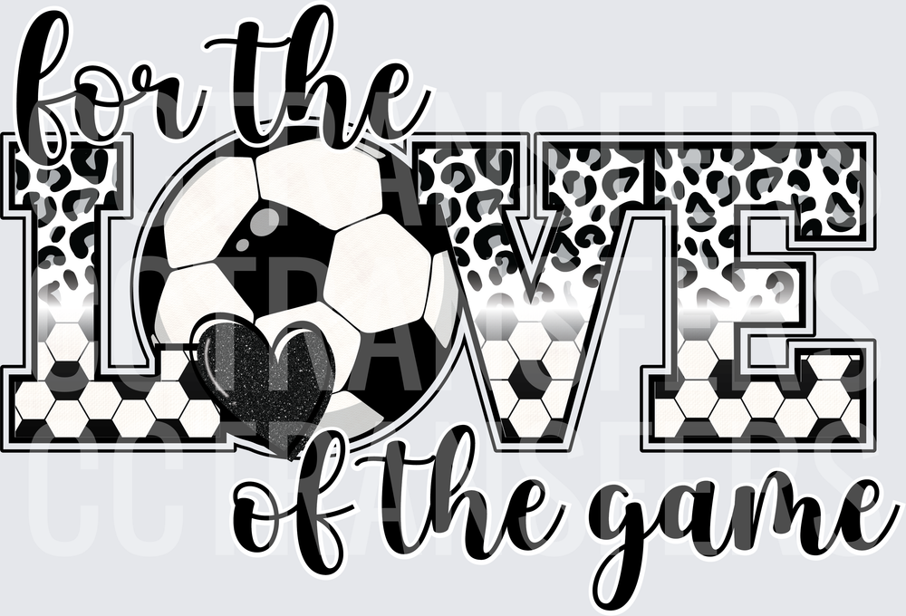 For the Love of the Game Soccer Leopard Print (DTF)