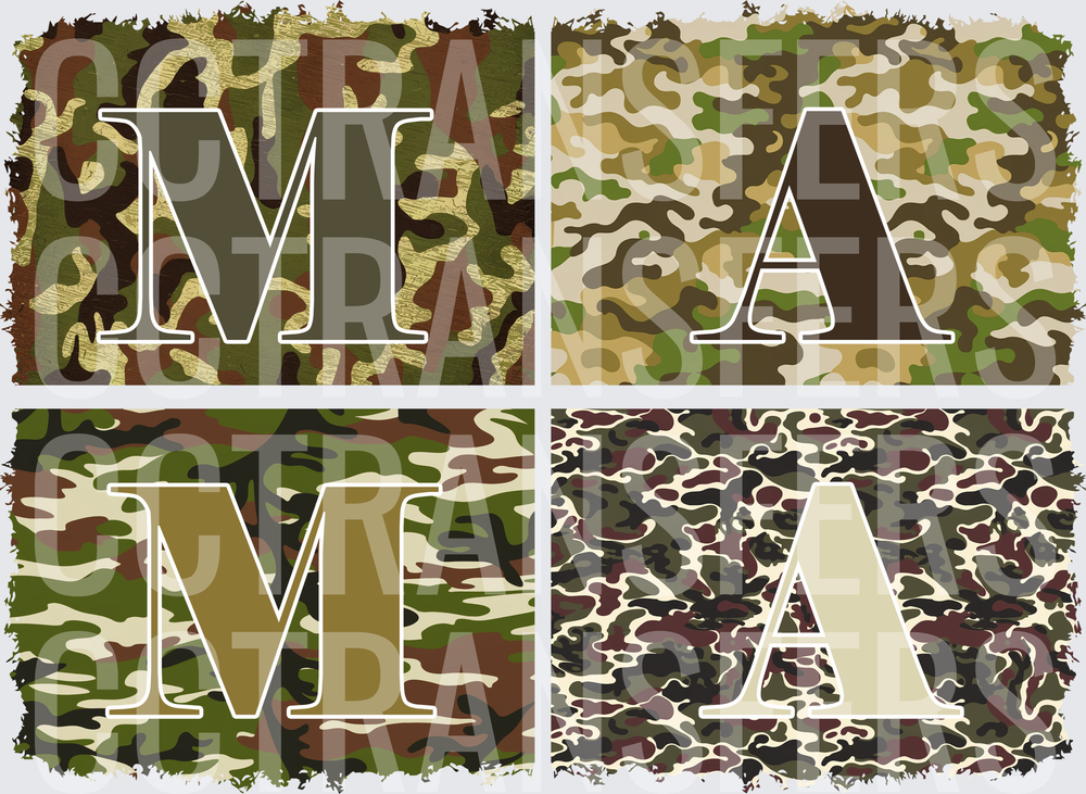 Camo MAMA Letter Bundle Four Color Variations (DTF)