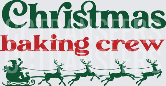 Christmas Baking Crew Santa Sleigh Reindeer (DTF)