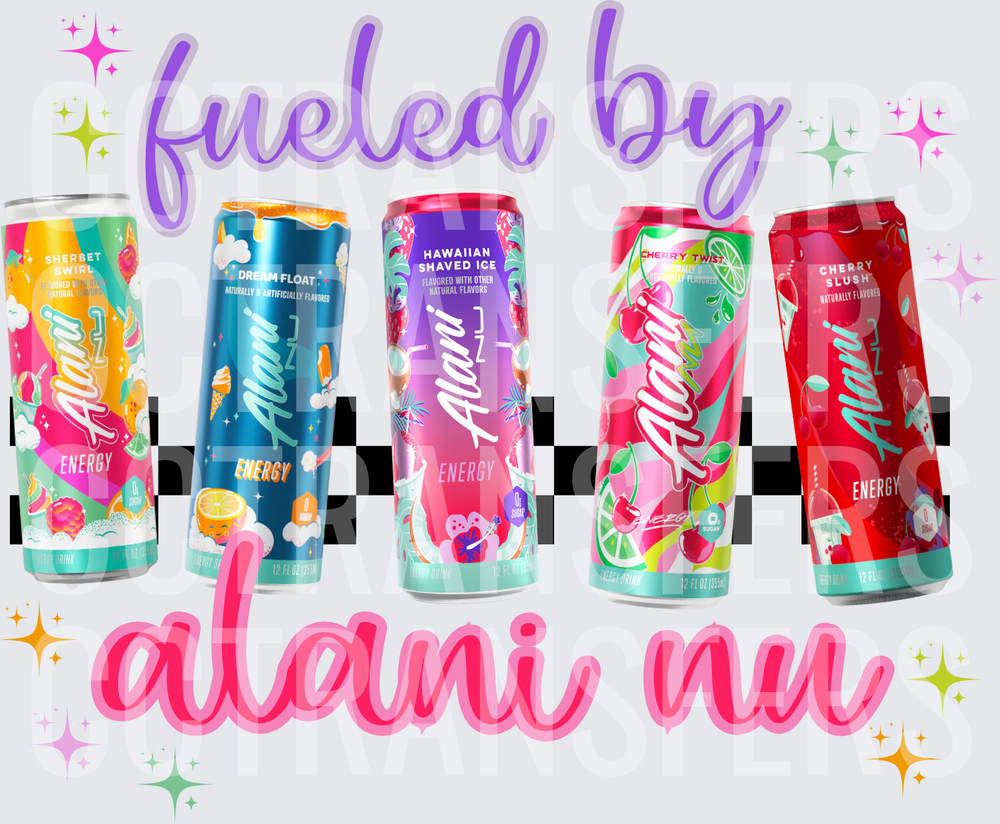 Fueled By Alani Nu Energy Drink Cans (DTF)