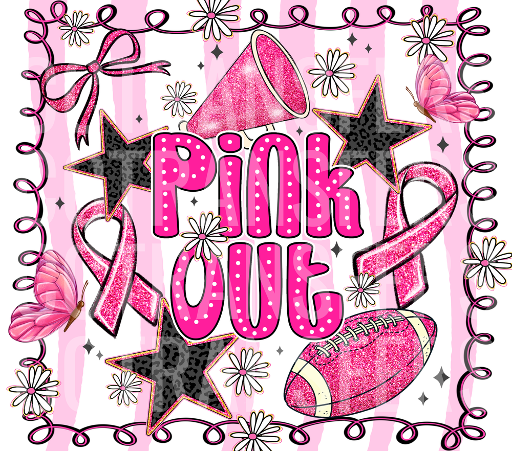 Pink Out Breast Cancer Awareness Football Game Day (DTF)