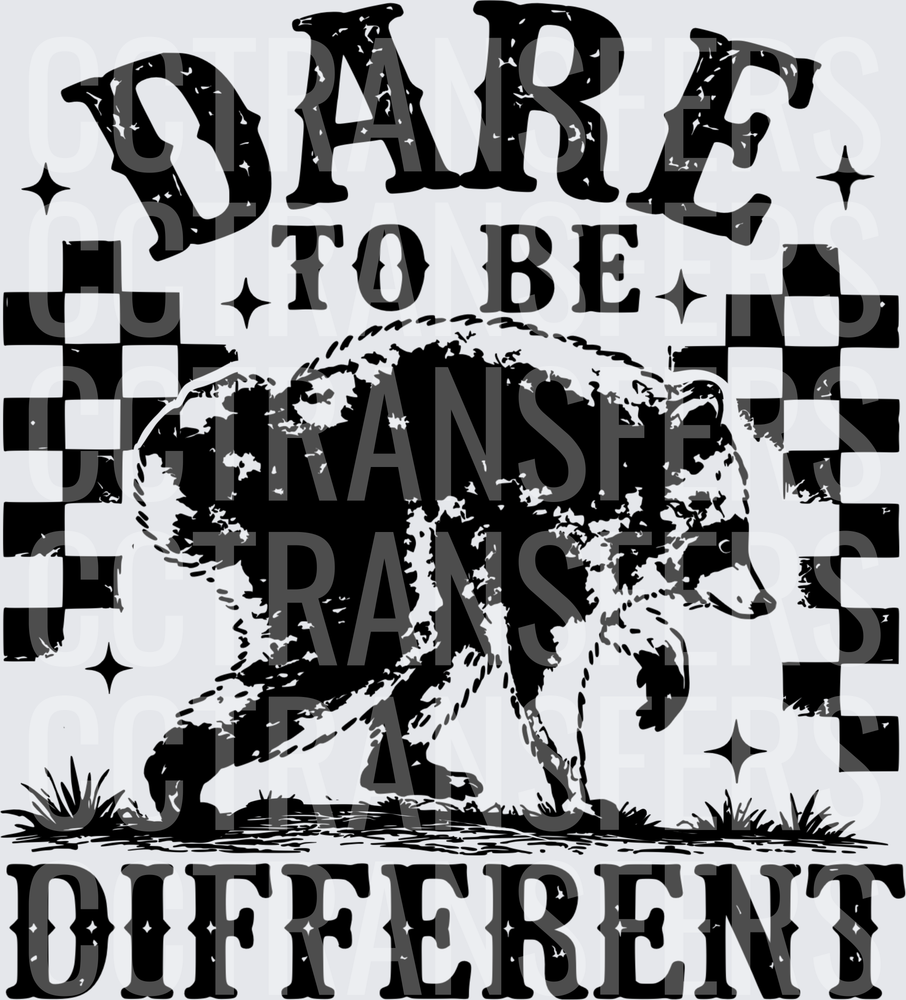 Dare To Be Different Checkered Distressed (DTF)