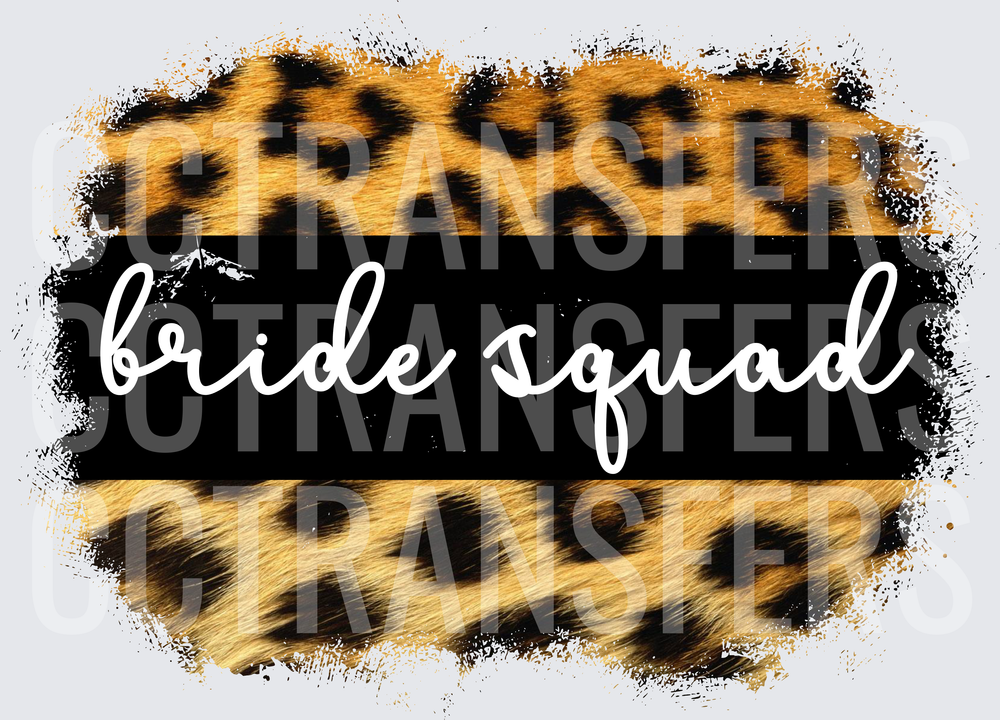 Bride Squad Leopard Print Grunge Bachelorette (DTF)