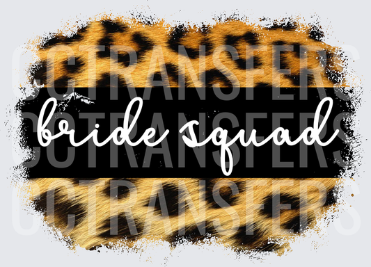 Bride Squad Leopard Print Grunge Bachelorette (DTF)