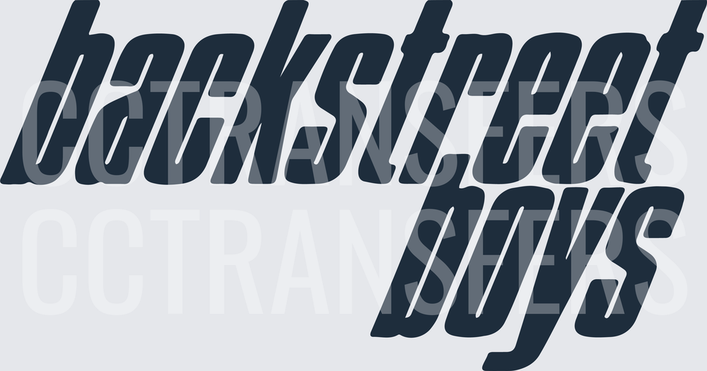 Backstreet Boys Bold Italic Logo Text (DTF)